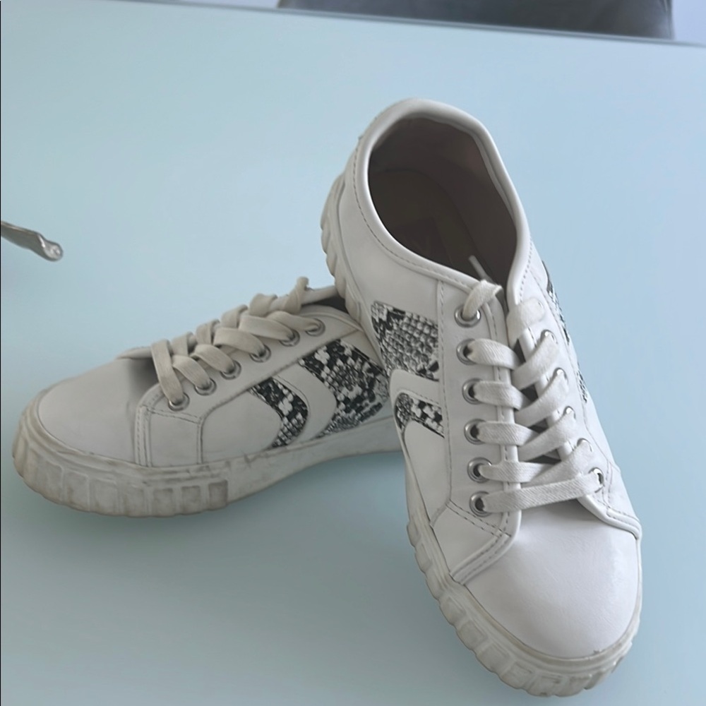 DV Stylish White and Black Women's Sneakers
